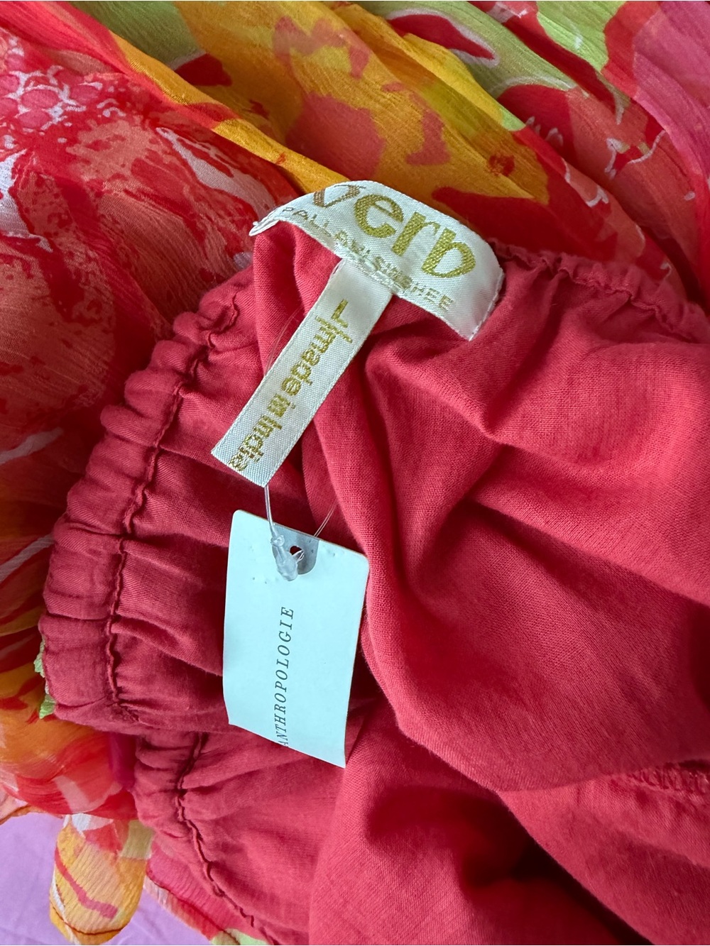 Anthropologie Verb Ravenna Tiered Midi Dress Size large  NWT - Picture 6 of 6